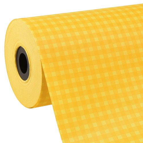 Papel para puños papel de seda papel floral cuadros amarillos 25cm 100m