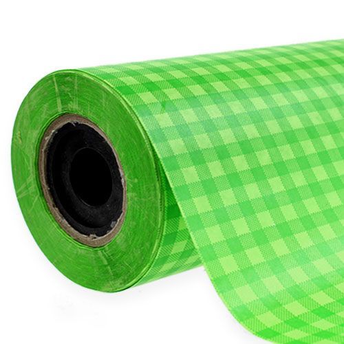 Artículo Papel para puños a cuadros verde mayo 25cm 100m