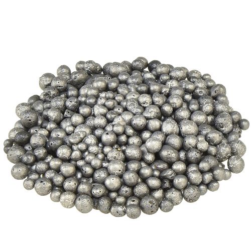 Cuentas decorativas metálicas antracita granulado decorativo redondo 4-8mm 1l