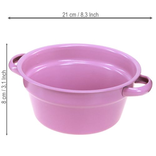 Artículo Bol decorativo de metal, 4 colores primaverales, Ø17cm, 4 piezas