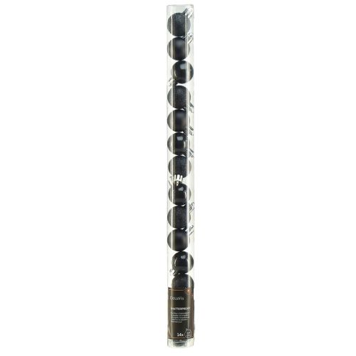 Artículo Mini Bolas de Árbol Plástico irrompible negro Ø3cm 14ud