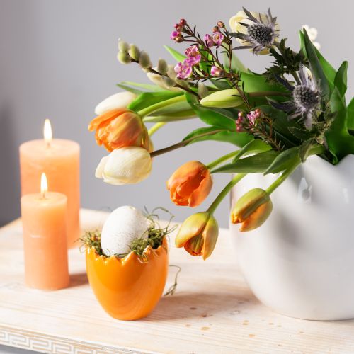 Artículo Mini macetas con forma de huevo de Pascua, jarrones de colores pastel, 8,5 cm, 4 unidades