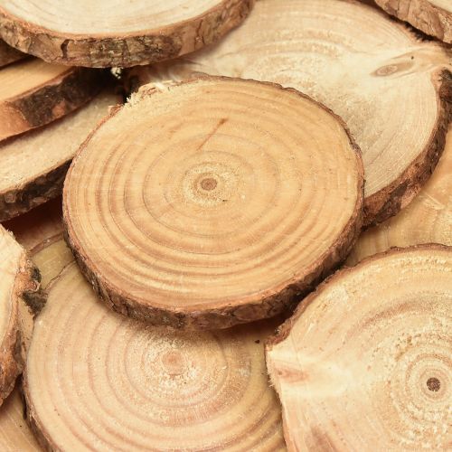 Artículo Mini discos de madera discos decorativos de árbol natural Ø5-7cm