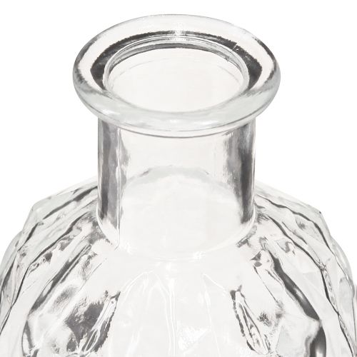 Floristik24 Mini jarrones Botellas decorativas de vidrio cuadradas Al. 13 cm 4 piezas