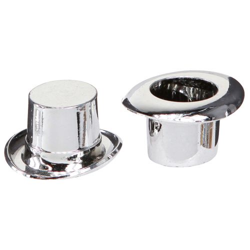 Floristik24 Mini cilindro, decoración dispersa de Nochevieja, decoración de mesa para Año Nuevo plateado H2,5cm L5cm 9 piezas