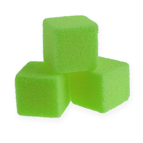 Floristik24 Mini cubo de espuma húmeda verde 300p
