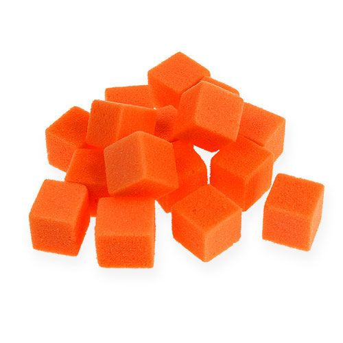 Floristik24 Mini cubo de espuma húmeda naranja 300p