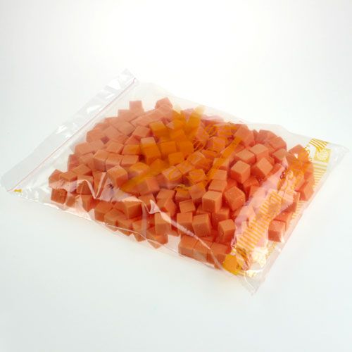 Floristik24 Mini cubo de espuma húmeda naranja 300p