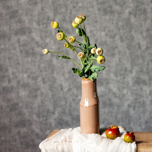 Artículo Ramo de amapolas artificiales decorativas, flores realistas para decoración del hogar, 61 cm, 3 piezas