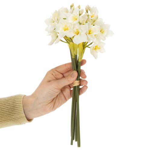 Artículo Rama de narciso para arreglos de boda de temporada, hermosa, 33 cm, 6 piezas