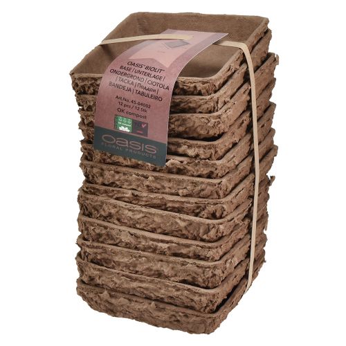 Artículo Oasis Biolit base ½ ladrillo espuma floral 13×13×2cm 12uds