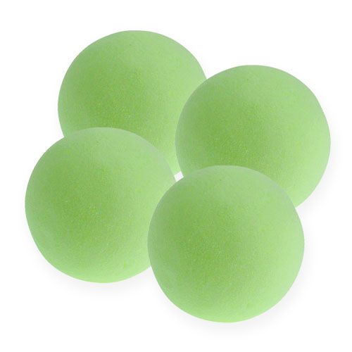 Floristik24 Bolas de espuma verde 9cm 4pcs