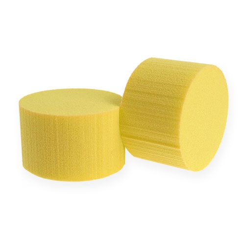 Floristik24 Cilindro enchufable Cilindro Ø8cm Amarillo 6pcs