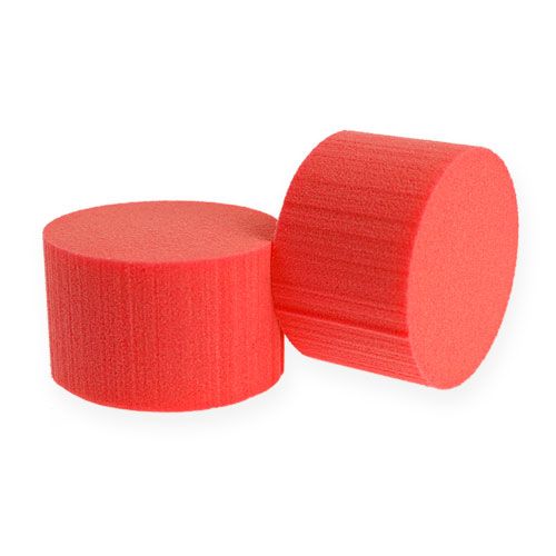 Floristik24 Cilindro enchufable Cilindro Ø8cm Rojo 6pcs