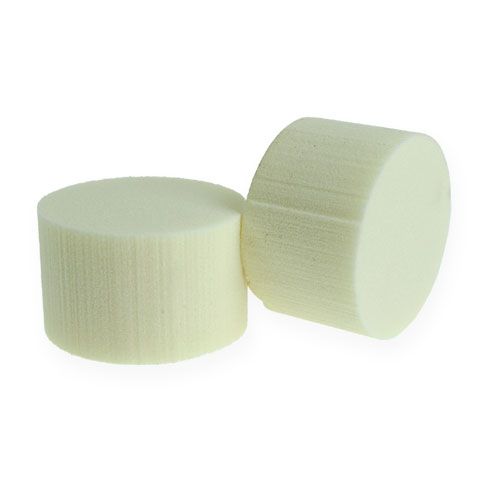 Floristik24 Dimensiones enchufables cilindro Ø8cm crema 6pcs