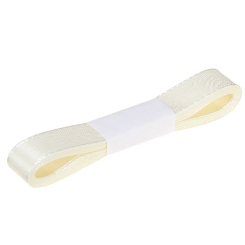 Artículo Cinta decorativa para regalo, cinta color crema con orillo, 15 mm, 3 m, 10 unidades