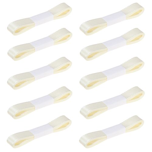 Artículo Cinta decorativa para regalo, cinta color crema con orillo, 15 mm, 3 m, 10 unidades