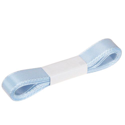Artículo Cinta decorativa para regalo, cinta azul claro, orillo azul, 15 mm, 3 m, 10 unidades