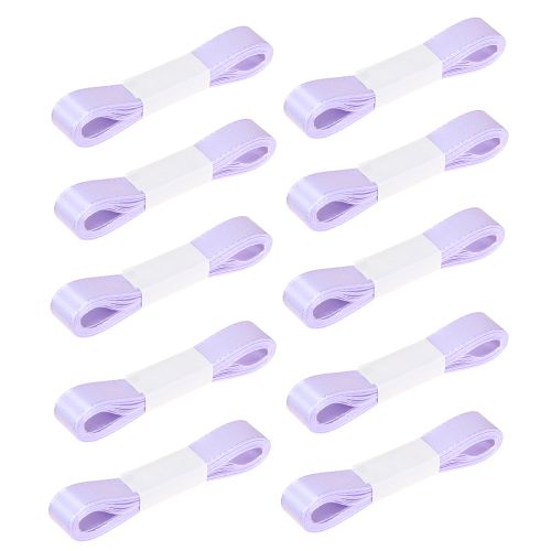 Artículo Cinta decorativa para regalo, cinta morada con orillo, 15 mm, 3 m, 10 unidades