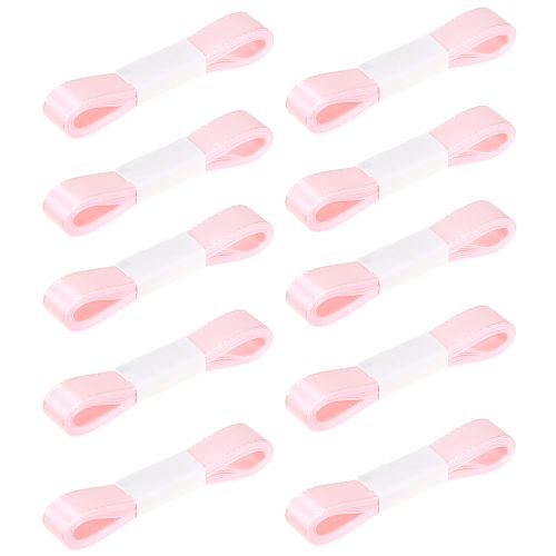 Artículo Cinta decorativa de regalo, cinta rosa con orillo, 15 mm, 3 m, 10 unidades