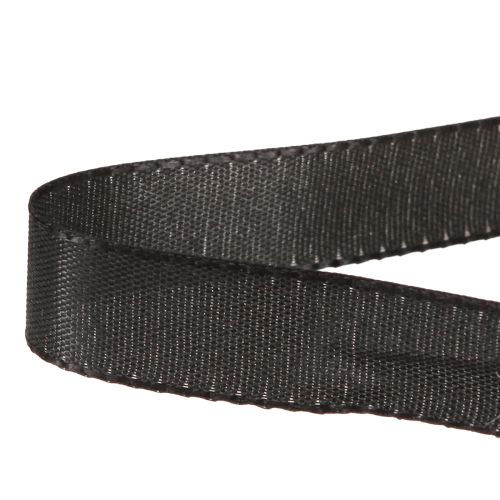 Artículo Cinta decorativa de regalo, cinta negra con orillo, 15 mm, 3 m, 10 unidades