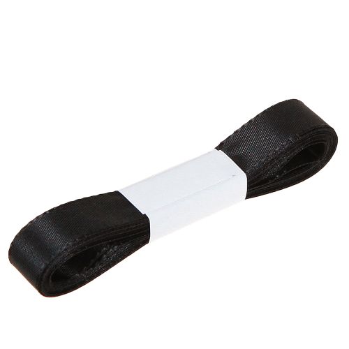 Artículo Cinta decorativa de regalo, cinta negra con orillo, 15 mm, 3 m, 10 unidades