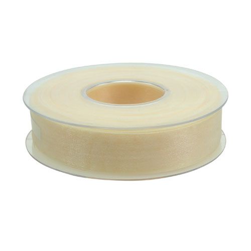 Artículo Cinta de organza con orillo 2,5cm 50m crema