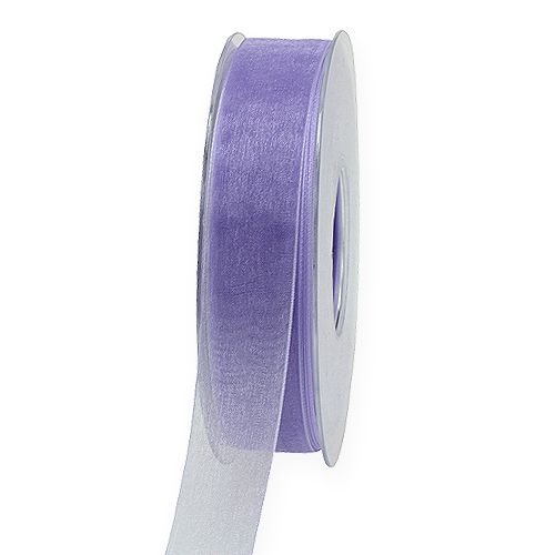 Floristik24 Cinta de organza cinta de regalo cinta morada orillo 25mm 50m