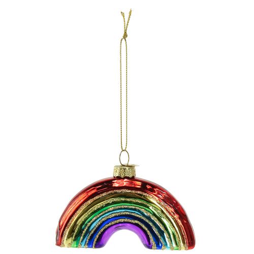 Floristik24 Adorno de arcoíris de cristal: decoración festiva para el árbol de Navidad con colores brillantes