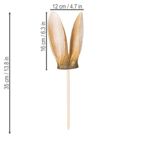 Artículo Decoraciones de Pascua, orejas de conejo, estacas de jardín nostálgicas para embellecer el jardín en Pascua, 35 cm, 2 piezas