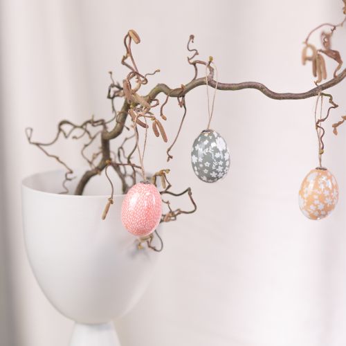 Artículo Adornos de huevos de Pascua como ideas decorativas. Accesorios encantadores de Pascua, 6 cm, 6 piezas.