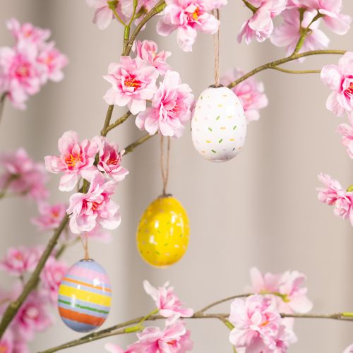 Artículo Adornos de huevos de Pascua, perfectos para decorar árboles y ramas de Pascua, 6 cm, 12 piezas