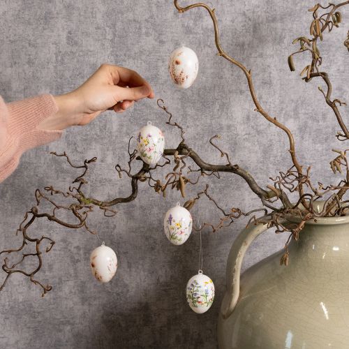 Artículo Huevos de Pascua con motivos primaverales y florales, decoración de Pascua de alta calidad, 6 cm, 6 piezas