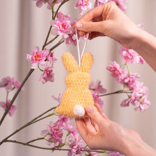 Artículo Conejito de Pascua para colgar, una linda decoración primaveral para interiores, 13 cm, 3 piezas