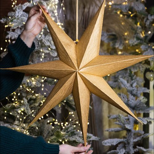 Artículo Luces de estrellas navideñas, decoración de estrellas de papel, diseño festivo y elegante.