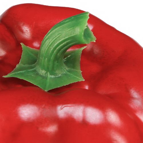 Artículo Decoración pimentón rojo verde red artificial Ø8cm H11,5cm 4 piezas