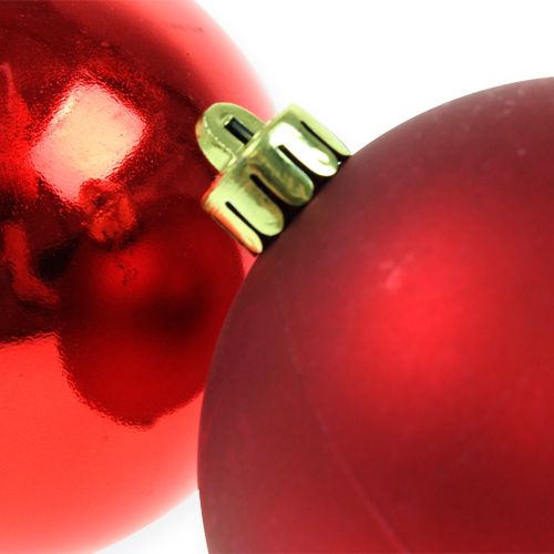 Artículo Bola navideña roja 10cm 4uds