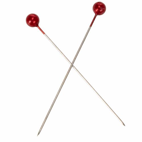Alfileres con cabeza de perla Ø6mm 65mm Rojo | Floristik24.es