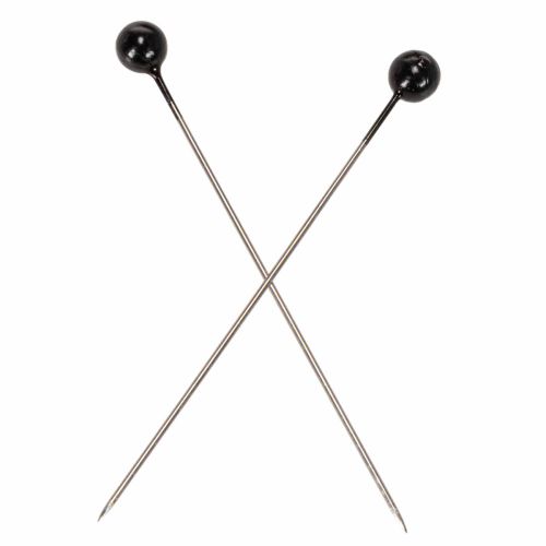 Alfileres con cabeza de perla Ø6mm 65mm Negros | Floristik24.es