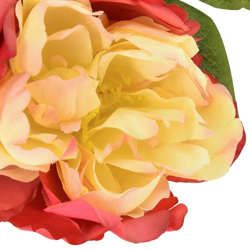 Artículo Peonías Flores De Seda Flores Artificiales Rosa Amarillo 68cm