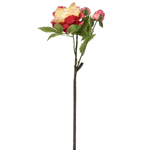 Artículo Peonías Flores De Seda Flores Artificiales Rosa Amarillo 68cm
