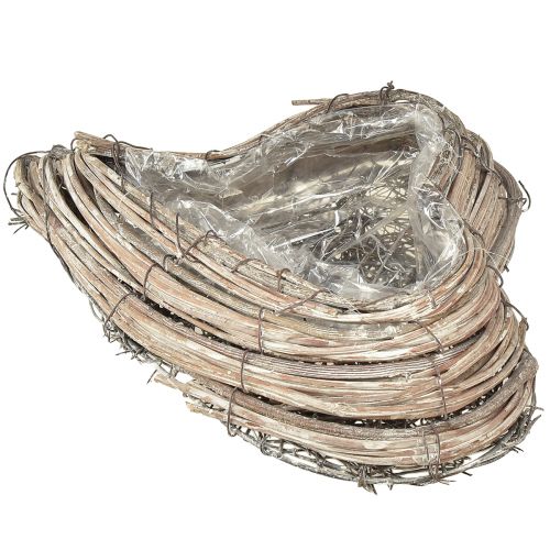 Artículo Planta corazón enredaderas de ratán blanco natural 20cmx24cmx6cm 2ud