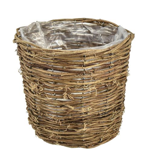Floristik24 Cesta para plantas de macetero de vid natural 20cmx17cmx14cm