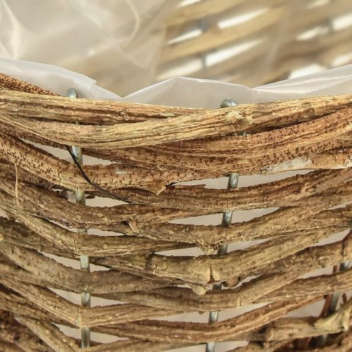 Artículo Cesta para plantas cesta ovalada de vid natural para plantas L30cm