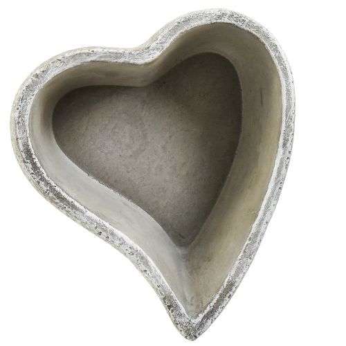 Floristik24 Cuenco para plantas corazón planta corazón tumba cuenco decoración de mesa 20×21,5×8,5 cm