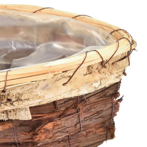 Floristik24 Botes para plantas corteza de madera de 3 colores 33,5/40/48 cm juego de 3