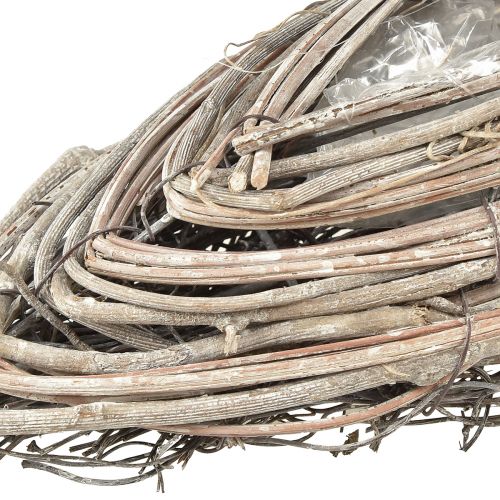 Artículo Botes de plantas enredaderas de ratán blanco natural 40x13cm 2ud