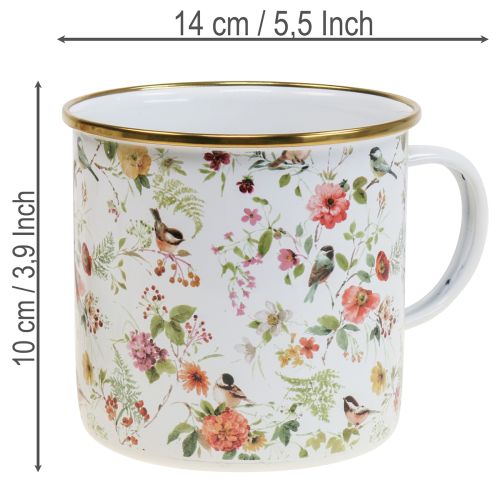 Artículo Maceta esmaltada para plantar flores, Ø11 cm