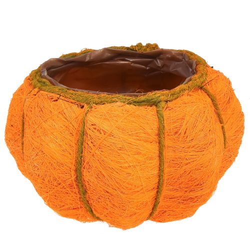 Artículo Macetero decoración calabaza naranja/amarillo-verde sisal Ø21cm H12cm
