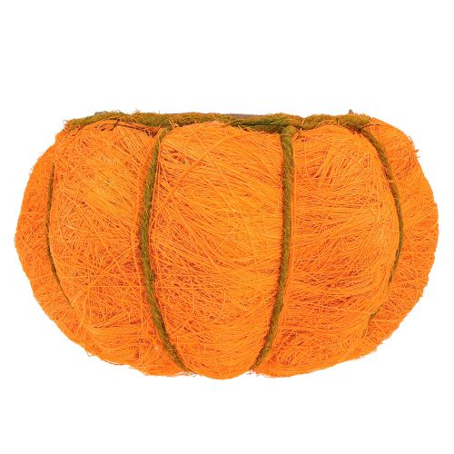 Artículo Macetero decoración calabaza naranja/amarillo-verde sisal Ø21cm H12cm